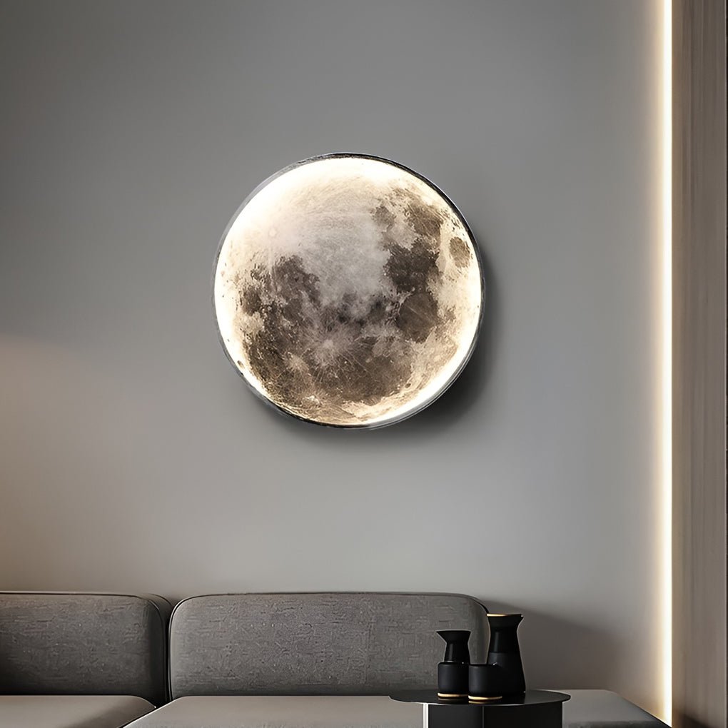 SUENTA Mond Wandlampe Led Wandkunst Für Schlafzimmer Stimmung 29 cm Warmweiß