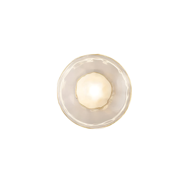 SUENTA Nordic Ceto Wandlampe aus Glas mit LED – Elegantes Design, 20 cm Gold Klar 20cm
