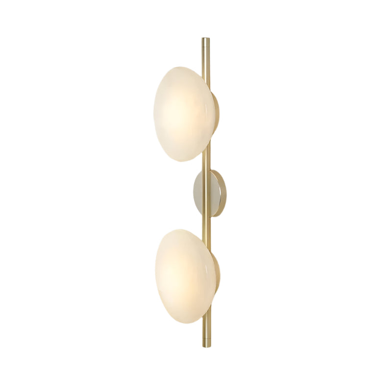 SUENTA Nordic Ceto Wandlampe aus Glas mit LED – Elegantes Design, 20 cm Gold Weiß 65cm