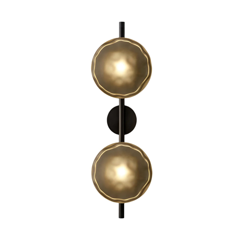 SUENTA Nordic Ceto Wandlampe aus Glas mit LED – Elegantes Design, 20 cm Schwarz Bernstein 65cm