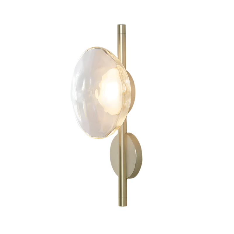 SUENTA Nordic Ceto Wandlampe aus Glas mit LED – Elegantes Design, 20 cm Gold Klar 38cm