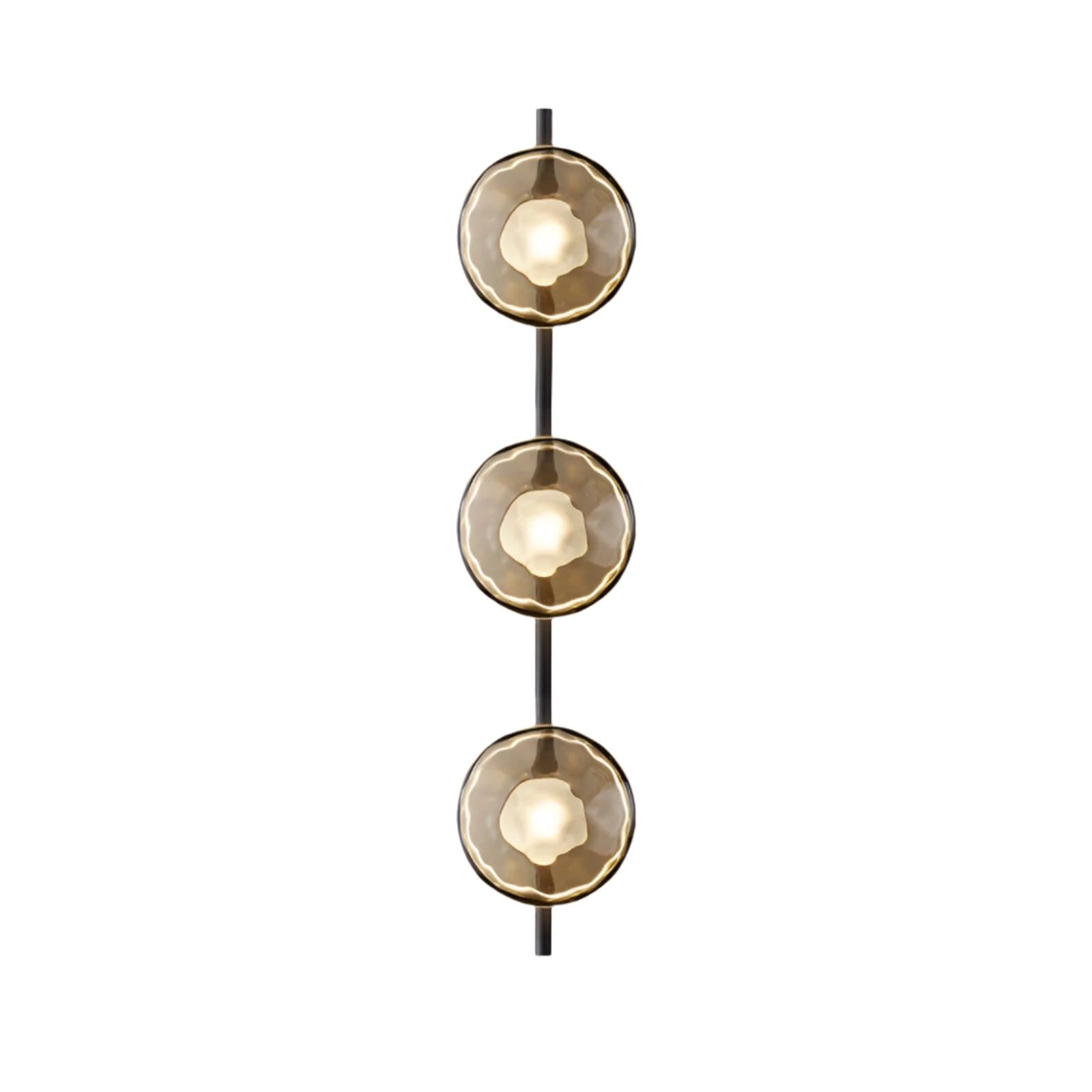SUENTA Nordic Ceto Wandlampe aus Glas mit LED – Elegantes Design, 20 cm Schwarz Rauchig 95cm