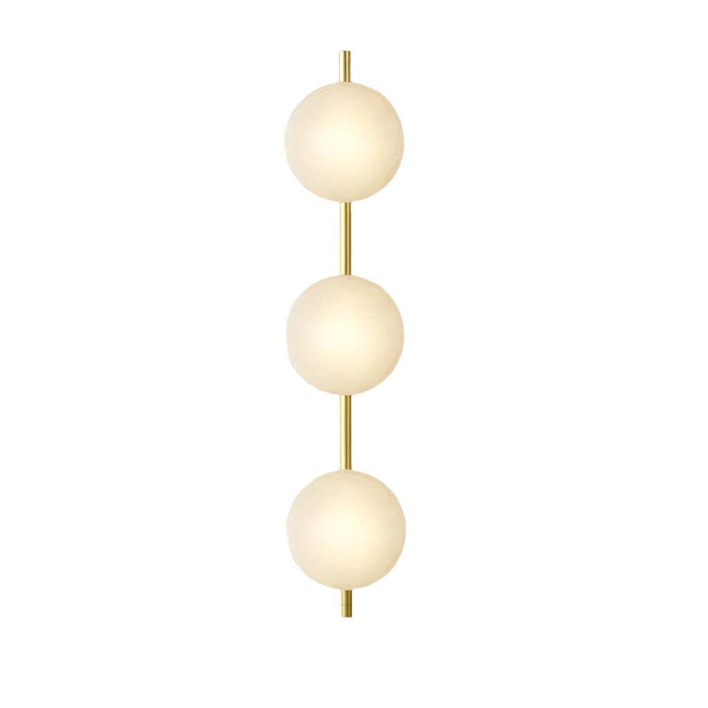 SUENTA Nordic Ceto Wandlampe aus Glas mit LED – Elegantes Design, 20 cm Gold Weiß 95cm