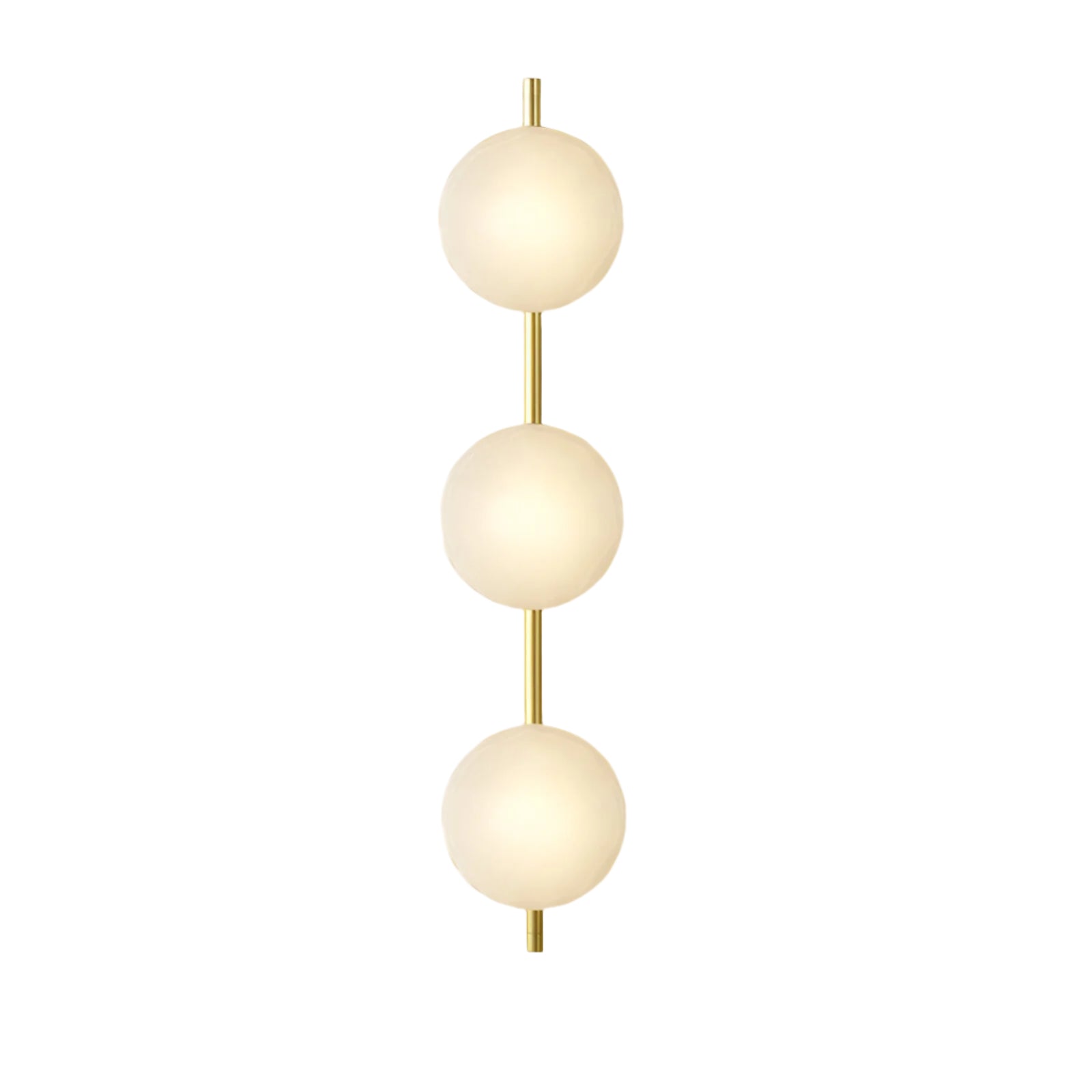 SUENTA Nordic Ceto Wandlampe aus Glas mit LED – Elegantes Design, 20 cm Gold Weiß 95cm