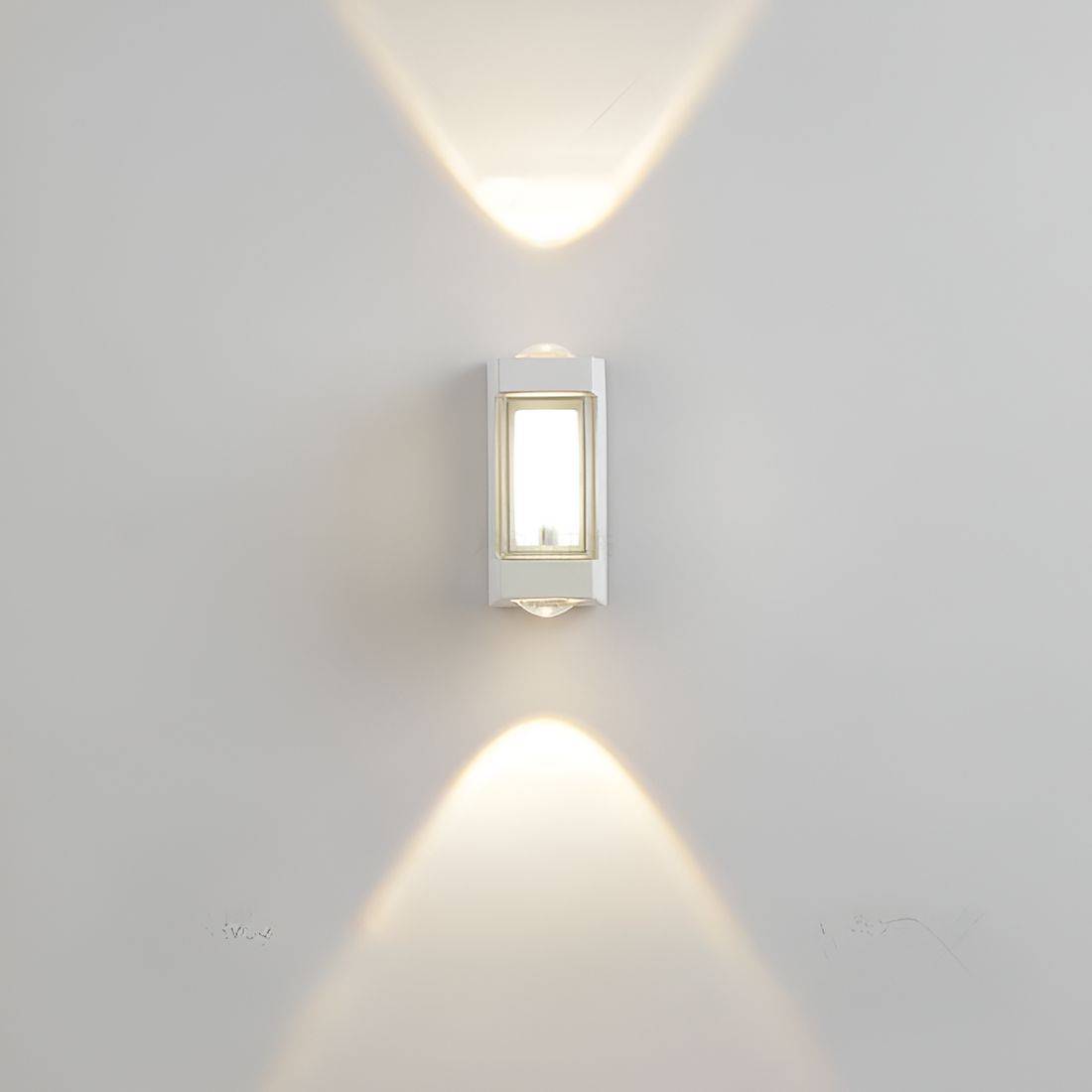 SUENTA Nordic Up Down Außenwandleuchte IP65 – Wasserdicht, Modern, LED 9.5cm Weiß Quadratisch