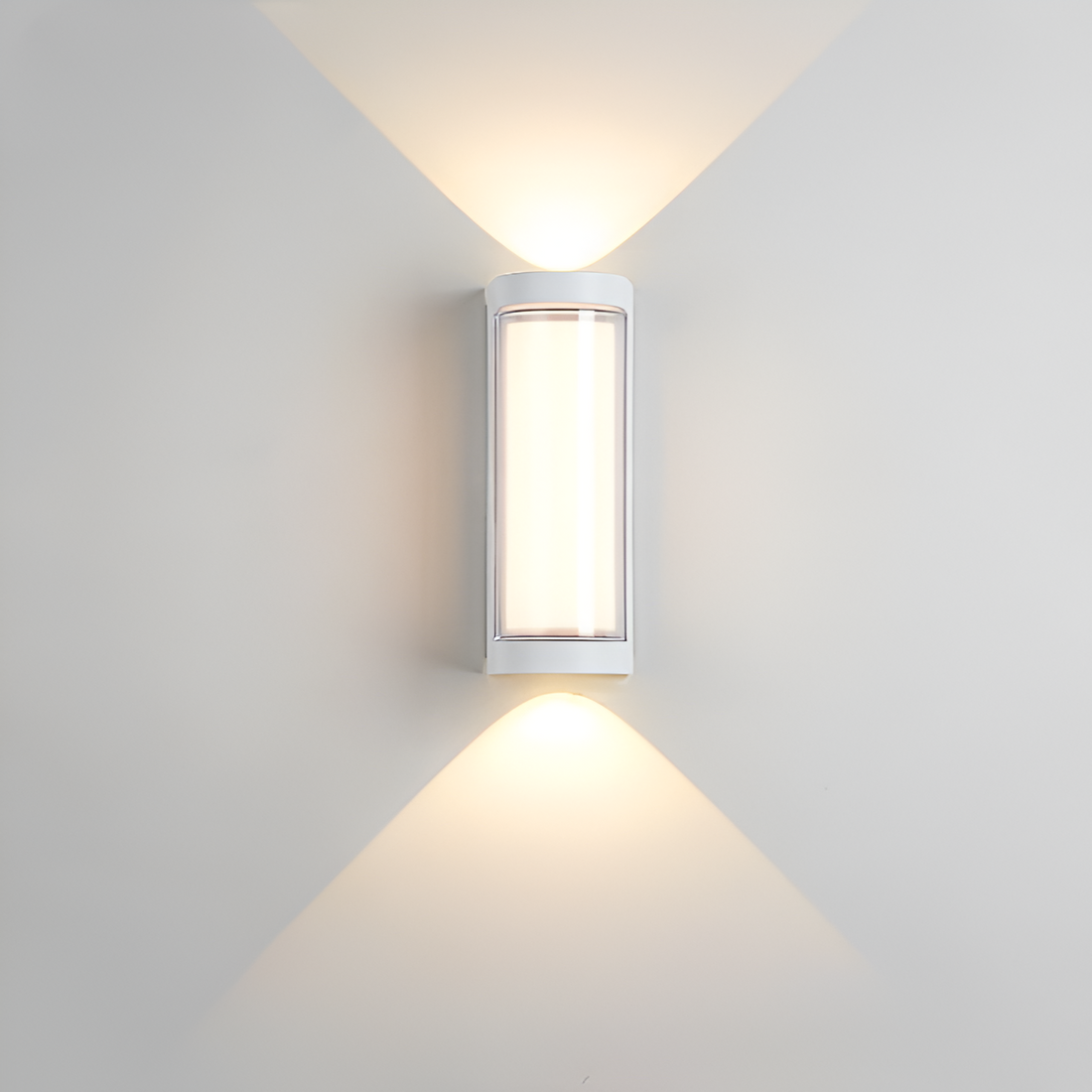SUENTA Nordic Up Down Außenwandleuchte IP65 – Wasserdicht, Modern, LED 27cm Weiß