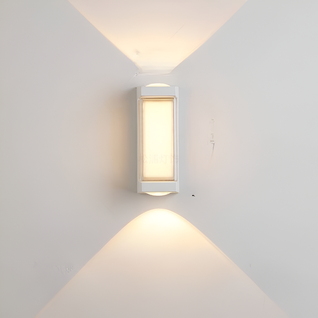 SUENTA Nordic Up Down Außenwandleuchte IP65 – Wasserdicht, Modern, LED 18cm Weiß Quadratisch