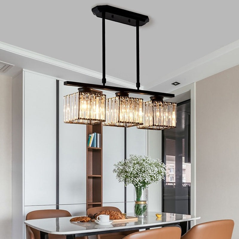 SUENTA Nordische Multihead Insel Pendelleuchte Mit Langem Glas
