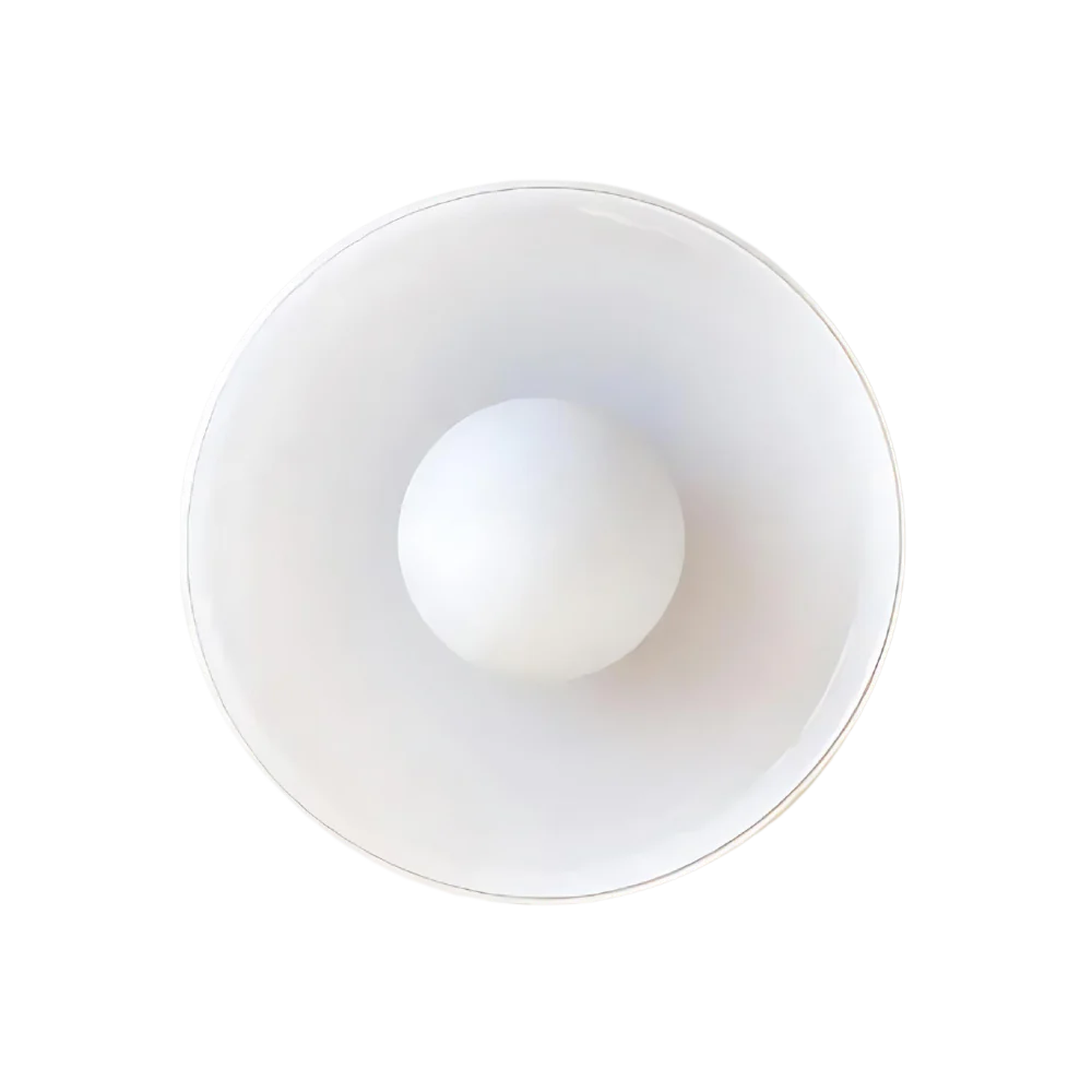 SUENTA Olive Disc Wandleuchten für Wand- und Deckenmontage – 25 cm, Modernes Design Reinweiß