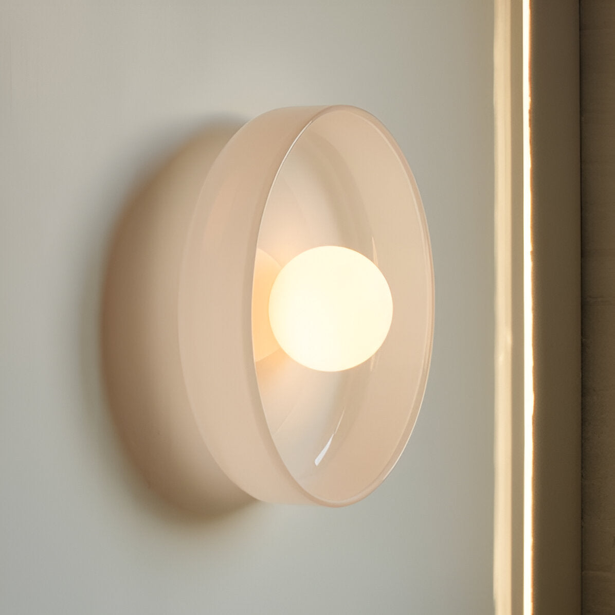 SUENTA Olive Disc Wandleuchten für Wand- und Deckenmontage – 25 cm, Modernes Design Milchweiß