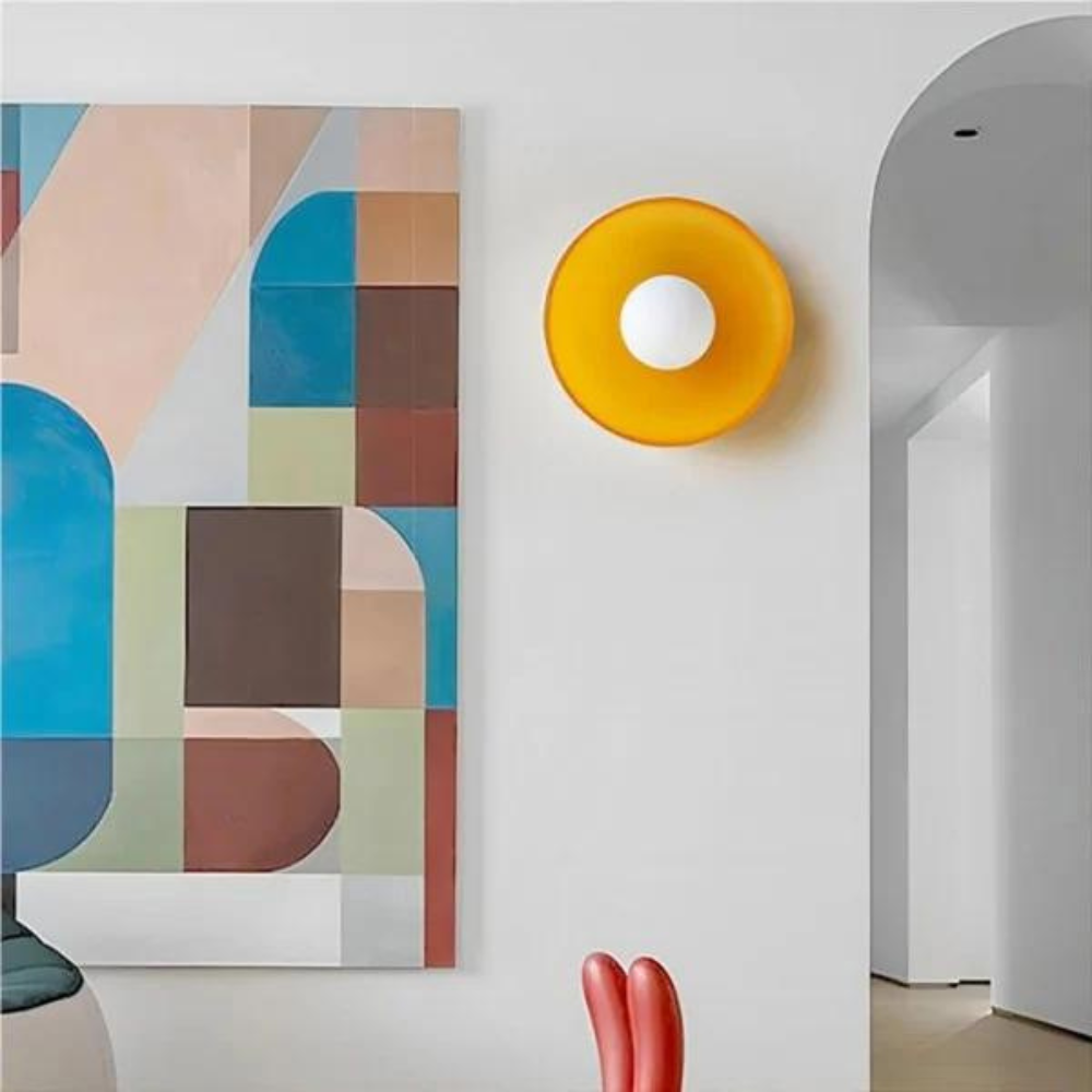 SUENTA Olive Disc Wandleuchten für Wand- und Deckenmontage – 25 cm, Modernes Design