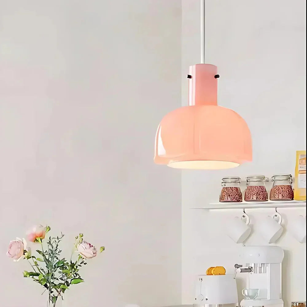 SUENTA Pendelleuchte Eloise – Elegante Hängelampe für Esszimmer und Küche Rosa
