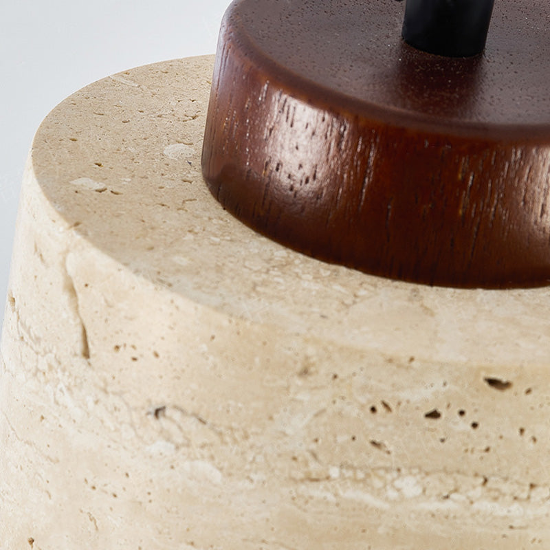 SUENTA Pendelleuchte aus Travertin mit nordischem Design – 12cm Durchmesser