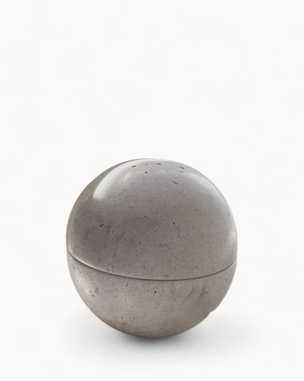 SUENTA Räuchergefäß Beige Travertin Handgefertigt Naturstein 10 cm Weiß