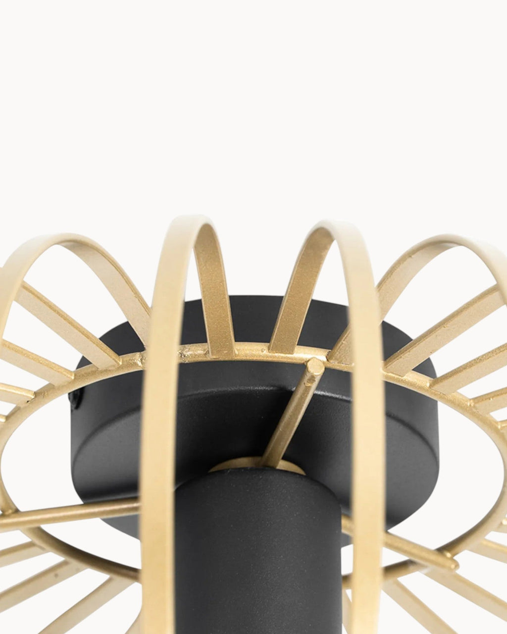 SUENTA Retro Deckenleuchte Schwarz-Gold, 30 cm für Wohnzimmer und Schlafzimmer