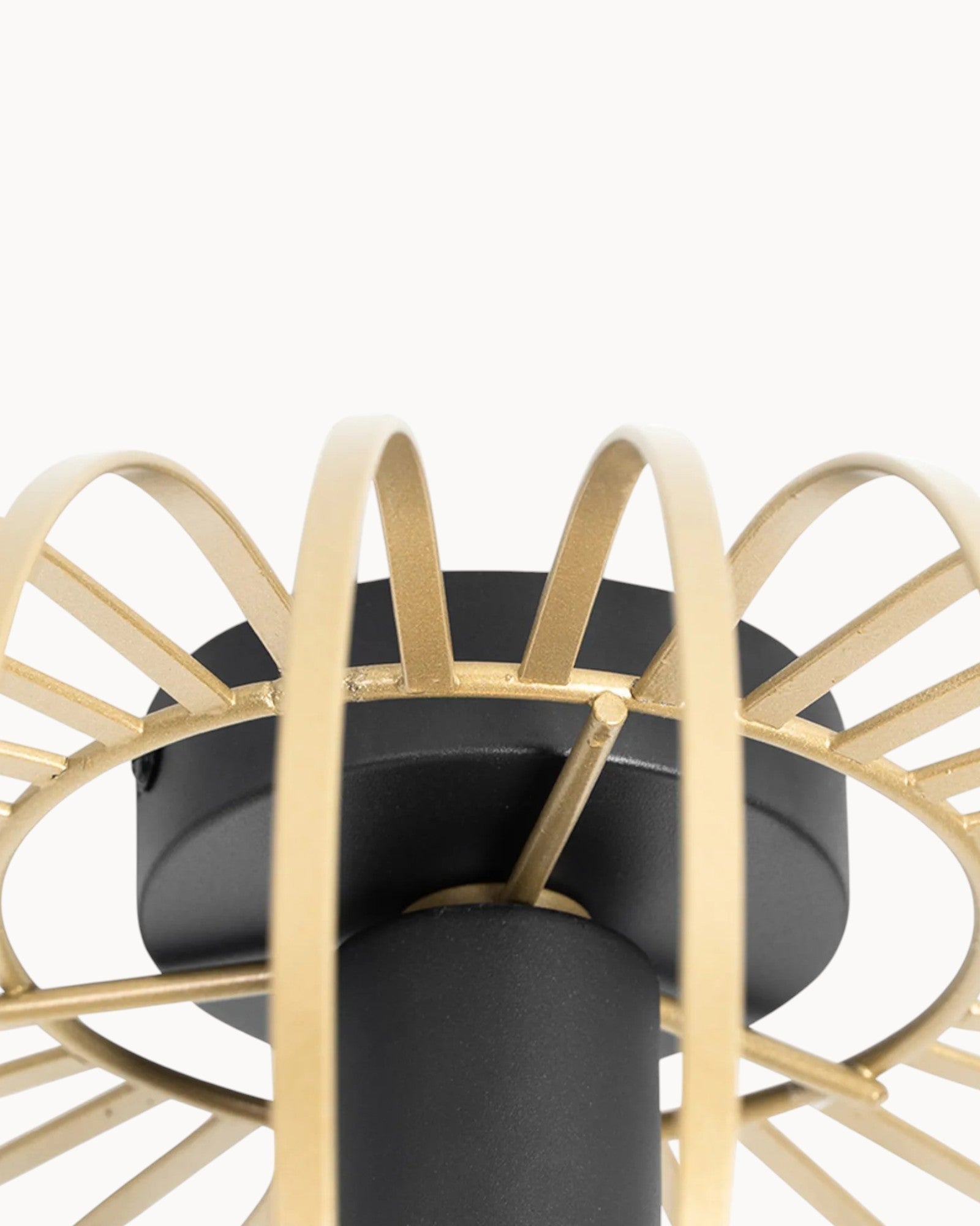 SUENTA Retro Deckenleuchte Schwarz-Gold, 30 cm für Wohnzimmer und Schlafzimmer