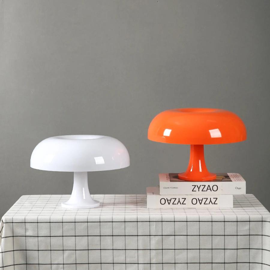 SUENTA Retro Tischlampe im Pilzdesign – LED Nachttischlampe mit Warmem Licht