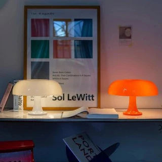 SUENTA Retro Tischlampe im Pilzdesign – LED Nachttischlampe mit Warmem Licht