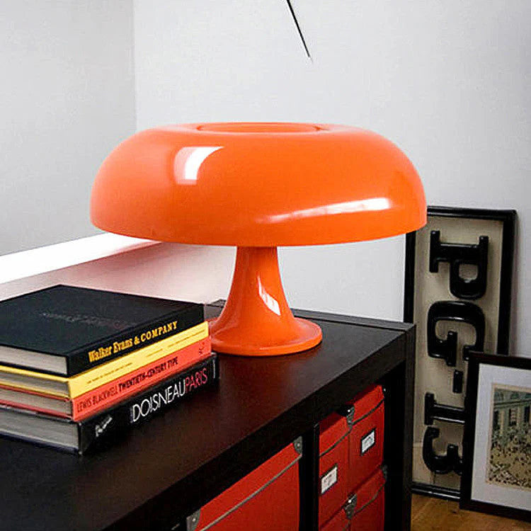 SUENTA Retro Tischlampe im Pilzdesign – LED Nachttischlampe mit Warmem Licht