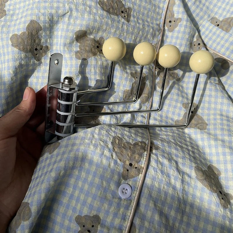 SUENTA Retro Wandhakenregal aus Edelstahl – Creme, 3 oder 4 Haken 4 Haken Weiß
