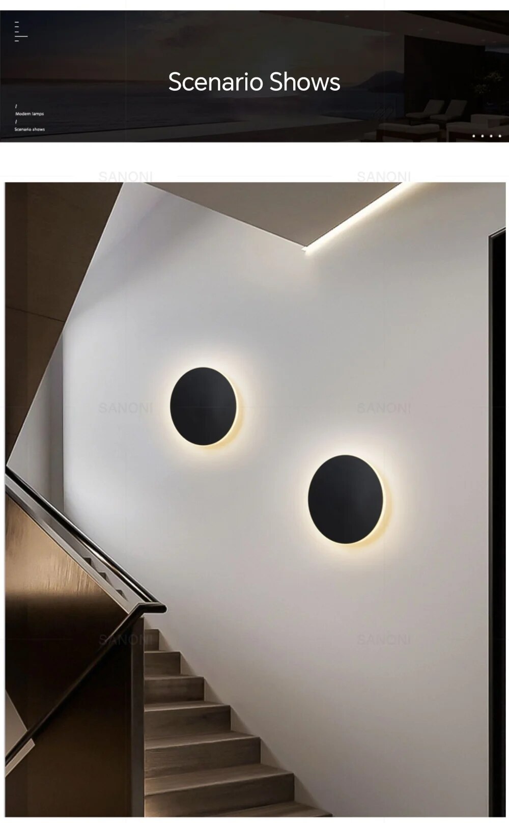 SUENTA Runde LED Wandleuchte Moderne Beleuchtung Für Wohnräume