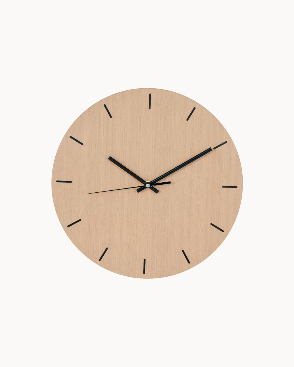 SUENTA Runde Wanduhr Holz und Stahl – 30 cm Modernes Design Default