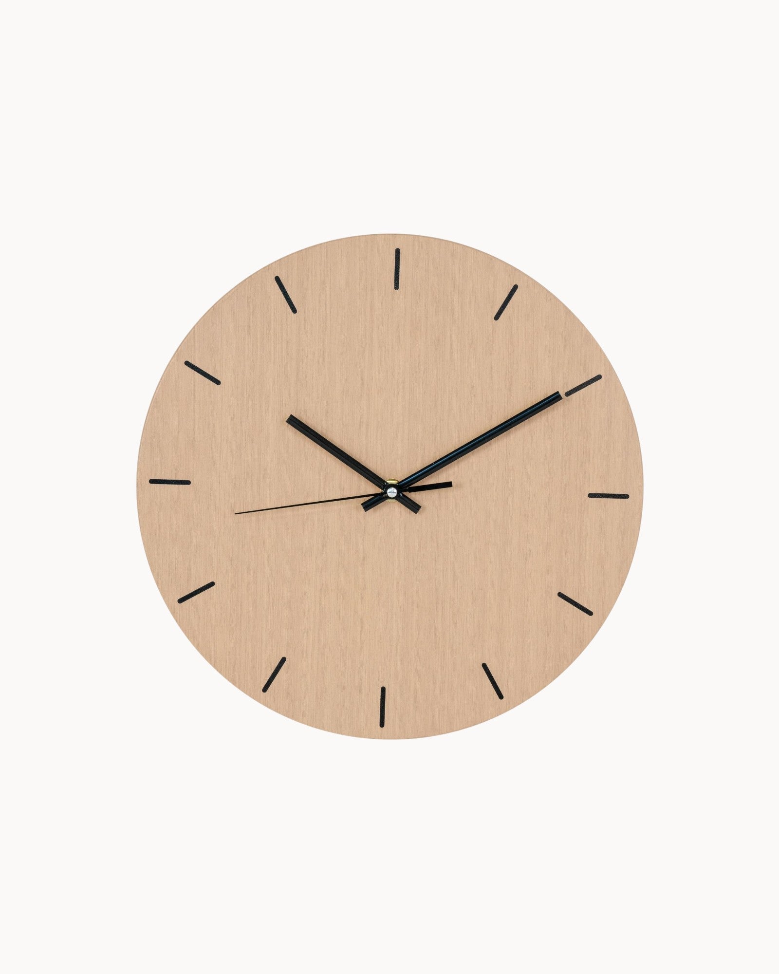 SUENTA Runde Wanduhr Holz und Stahl – 30 cm Modernes Design Default