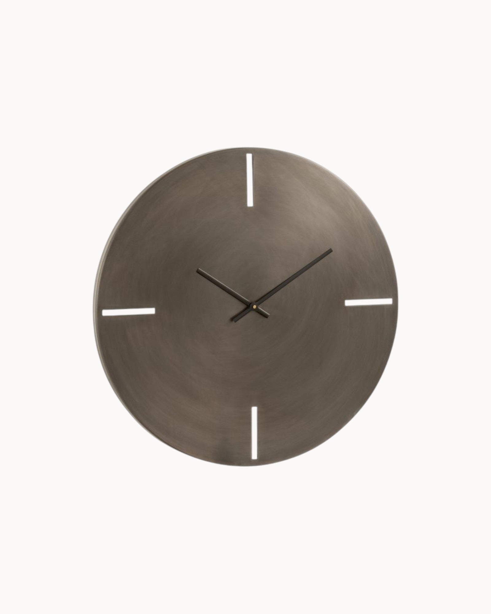 SUENTA Runde Wanduhr Modern aus Metall – Dunkelgrau, Ø 50,5 cm Default