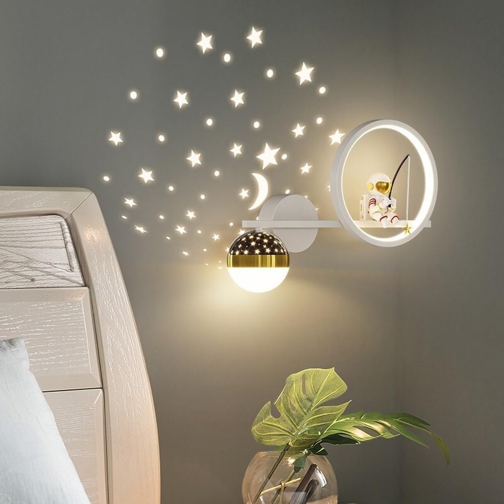 SUENTA Sanfte LED Wandleuchte Fuer Kinderzimmer Beruhigendes Licht Weiß rechts
