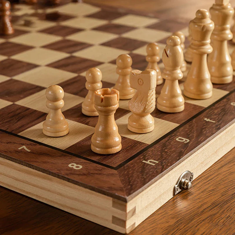 SUENTA Schachspiel Holz Magnetisch Figuren Klappbar Reisen
