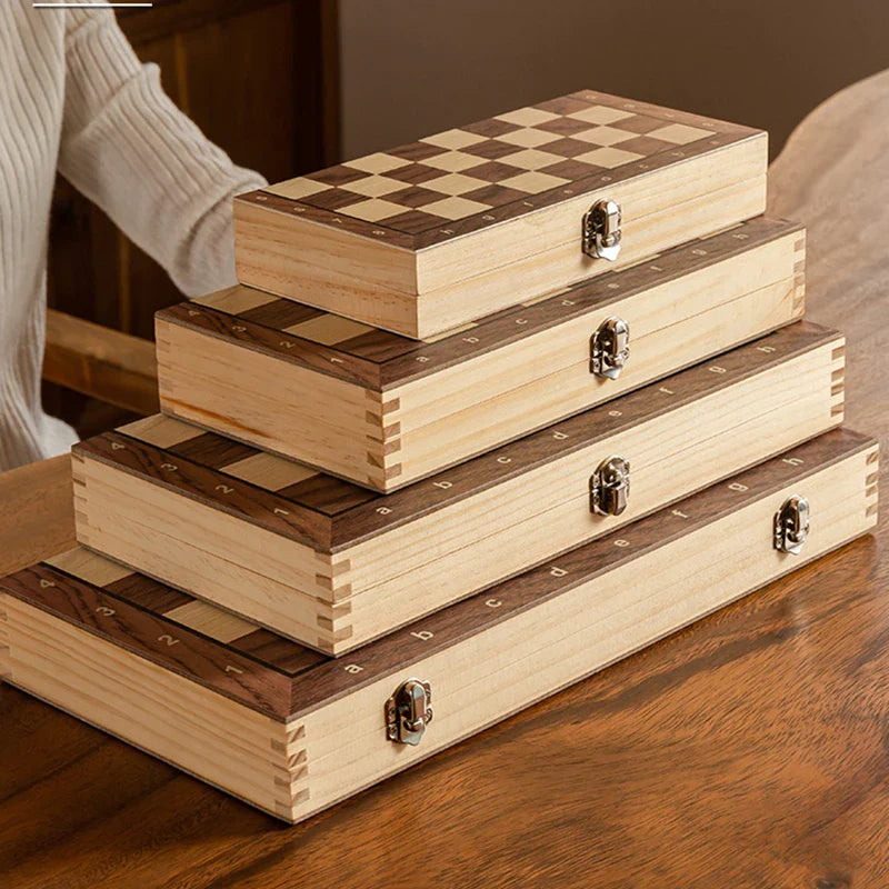 SUENTA Schachspiel Holz Magnetisch Figuren Klappbar Reisen