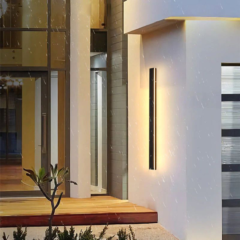SUENTA Schwarze LED Außenwandleuchte Mit Zeitlosem Design Warmweiß