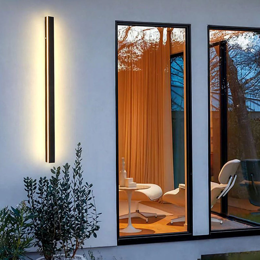 SUENTA Schwarze LED Außenwandleuchte Mit Zeitlosem Design Warmweiß