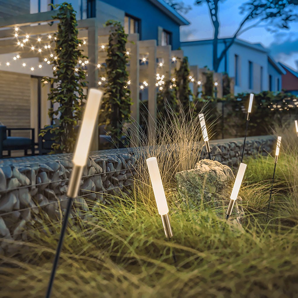 SUENTA Sechs Teilige Solar Schilf Außenleuchten Garten LED
