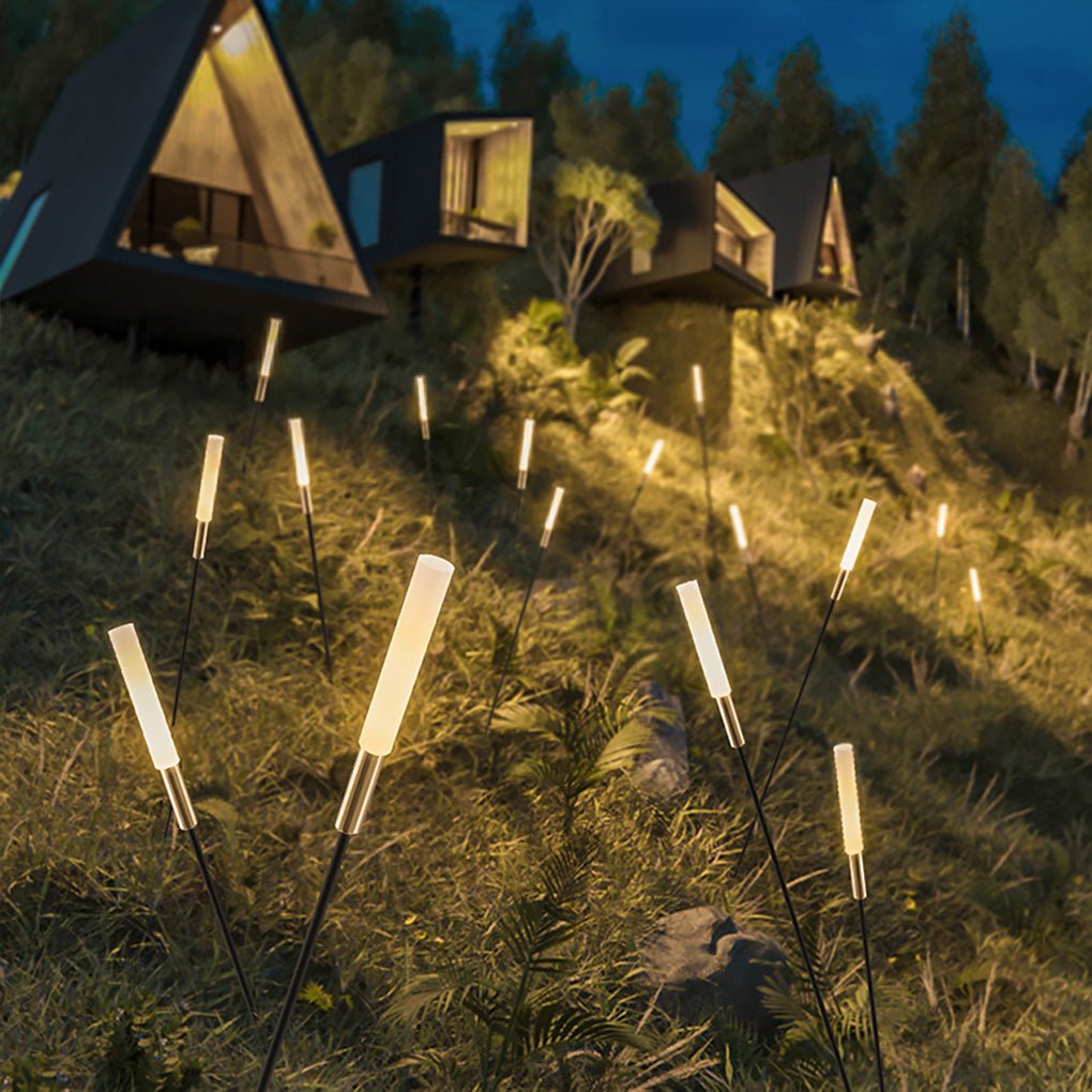 SUENTA Sechs Teilige Solar Schilf Außenleuchten Garten LED