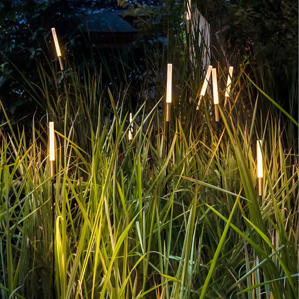 SUENTA Sechs Teilige Solar Schilf Außenleuchten Garten LED