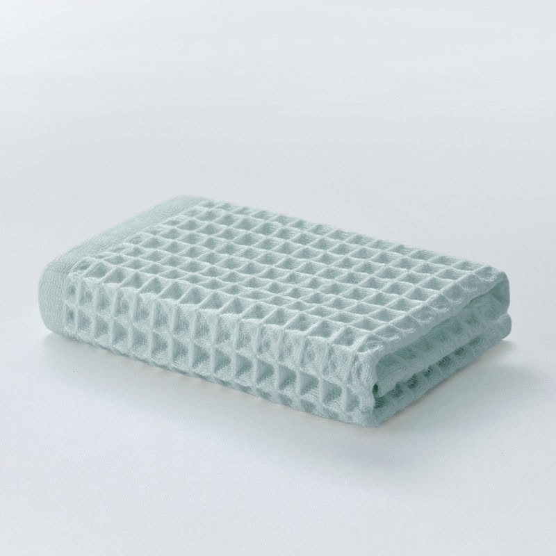 SUENTA Set Aus 6 Baumwolle Waffeltüchern Weich Absorbierend Zuhause Cyan 34*34cm