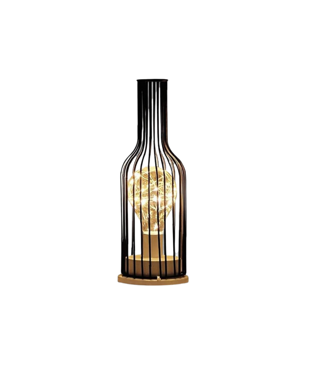 SUENTA Skulpturale Tischlampe mit Goldakzenten – Handgefertigte Eleganz Stil C