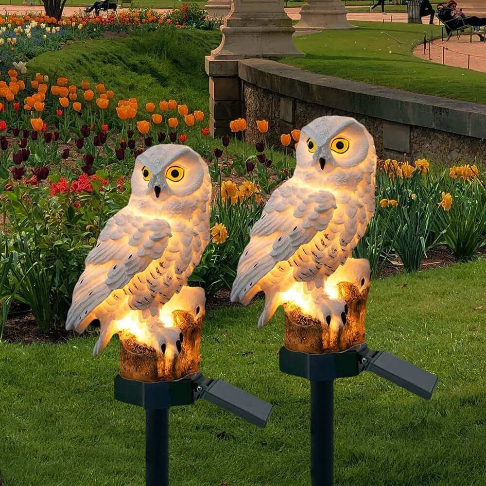SUENTA Solar Eulenlampen Set Garten Beleuchtung Warmweiß Outdoor Default