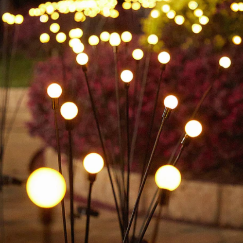 SUENTA Solar Gartenbeleuchtung mit Glühwürmchen-Effekt – Wasserdicht LED Lampe