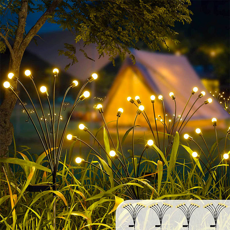 SUENTA Solar Gartenbeleuchtung mit Glühwürmchen-Effekt – Wasserdicht LED Lampe