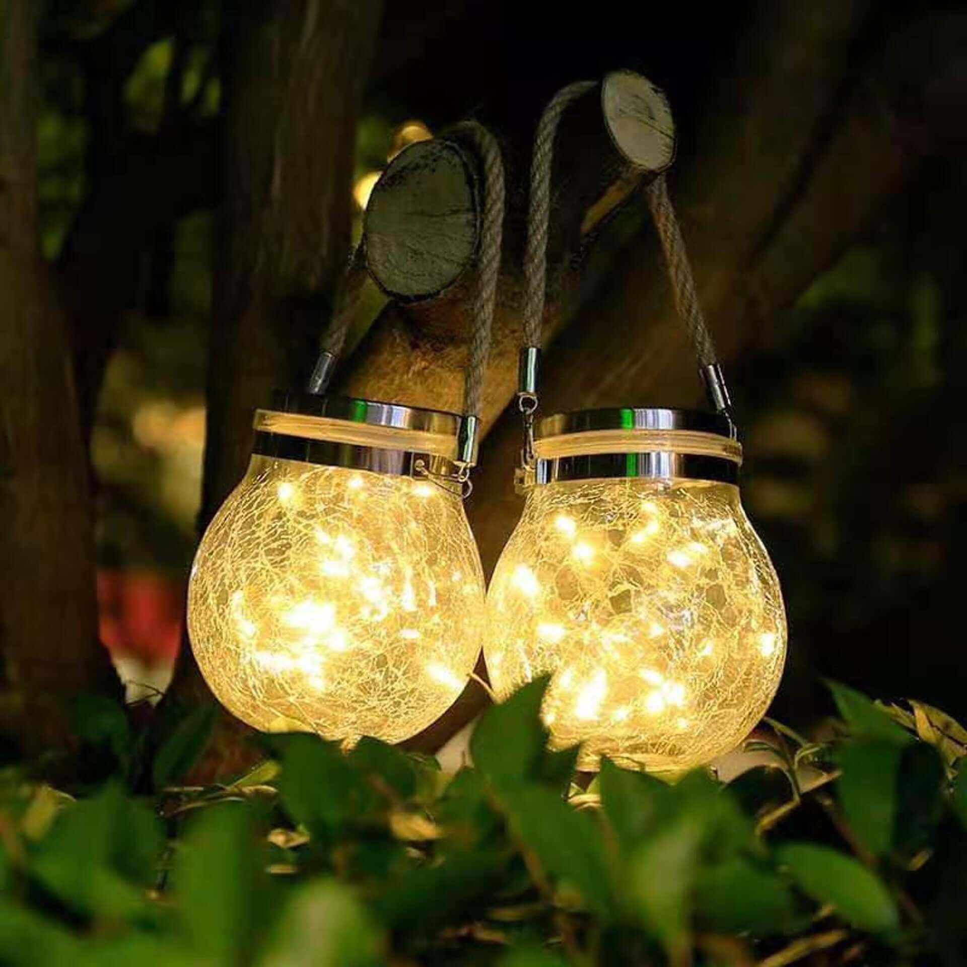 SUENTA Solar Gartenleuchten Aus Glas Im 3er Pack Für Außenbereich