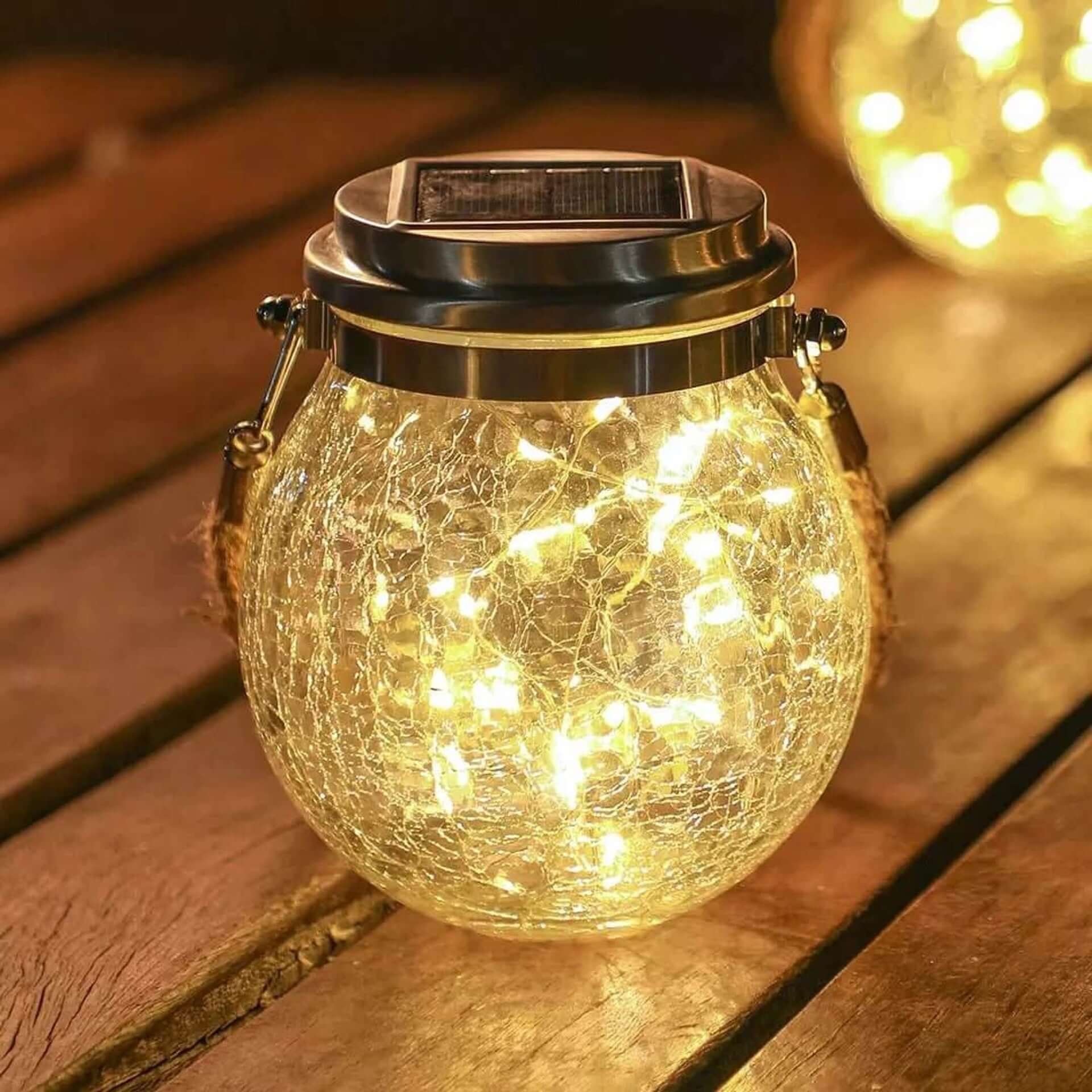 SUENTA Solar Gartenleuchten Aus Glas Im 3er Pack Für Außenbereich