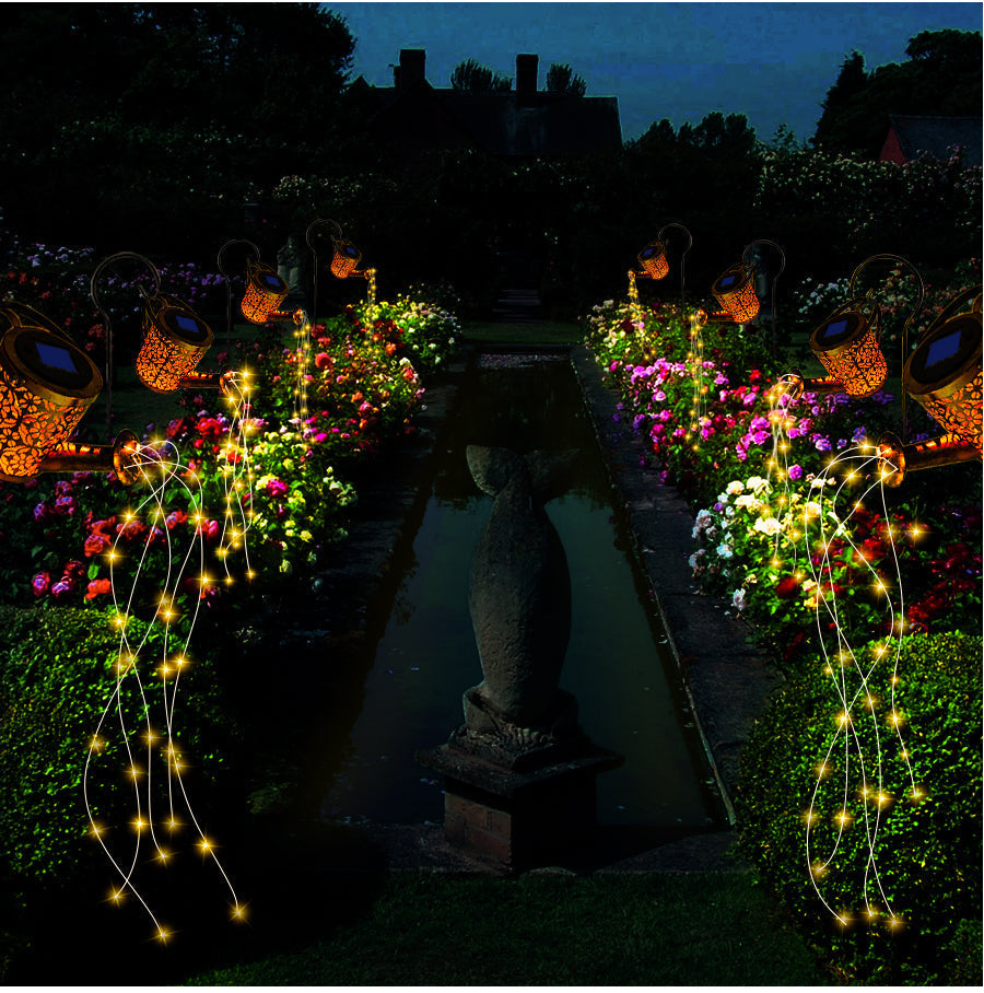 SUENTA Solarbetriebene Gartenlaterne Eisen Retro Beleuchtung LED