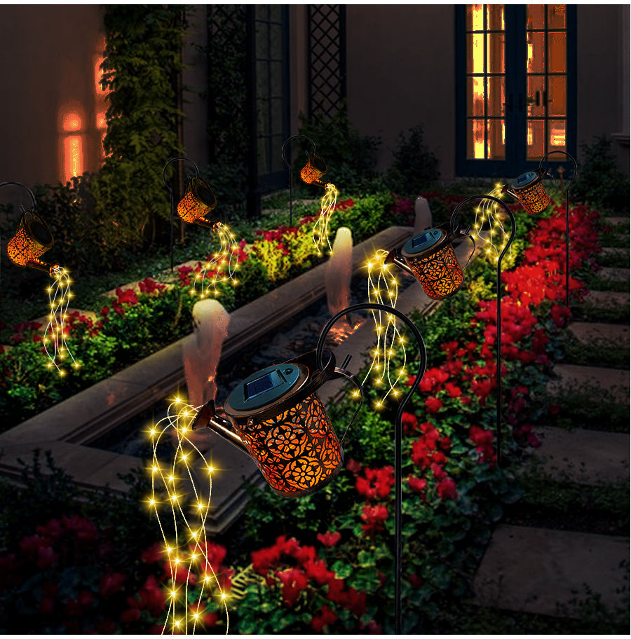 SUENTA Solarbetriebene Gartenlaterne Eisen Retro Beleuchtung LED