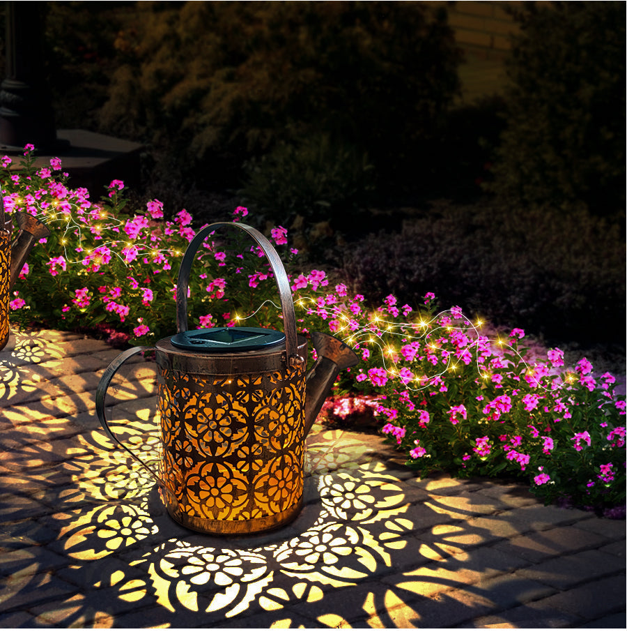 SUENTA Solarbetriebene Gartenlaterne Eisen Retro Beleuchtung LED