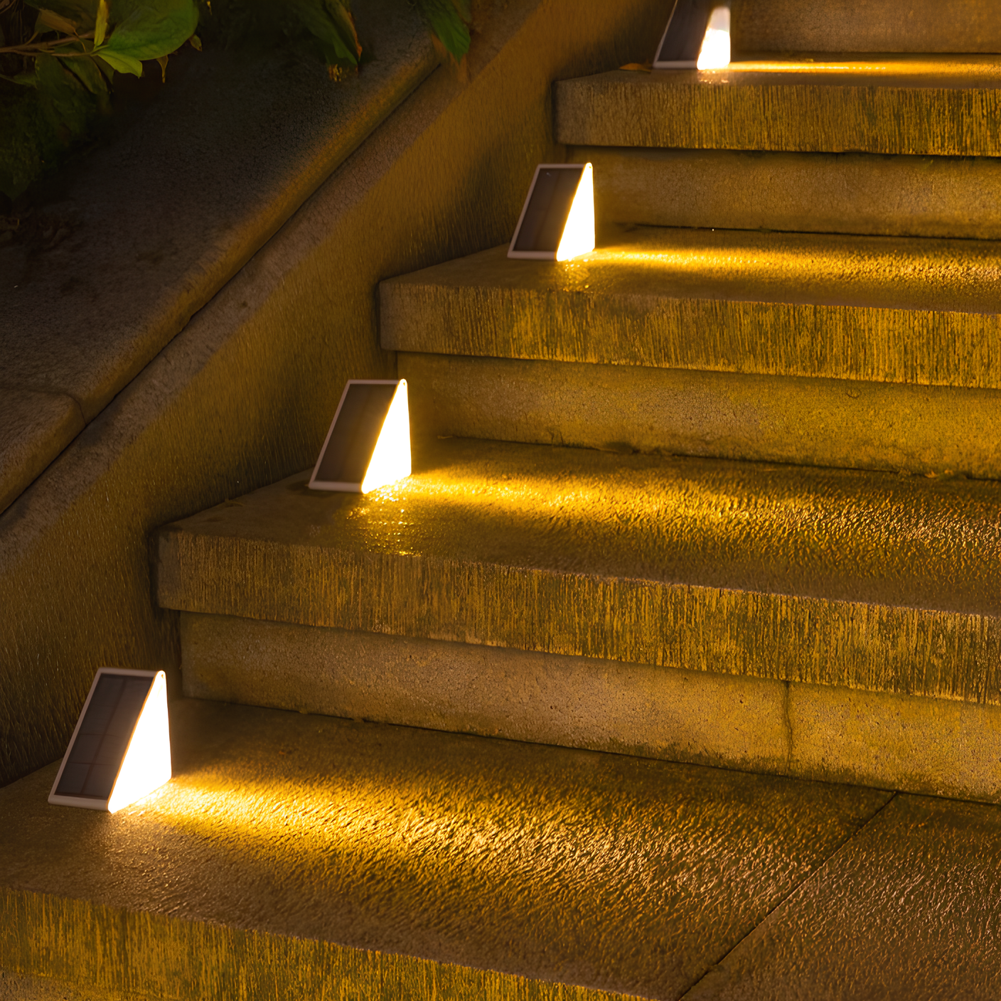 SUENTA Solarbetriebene Treppenbeleuchtung IP67 – Wasserdicht, LED, Einfache Montage