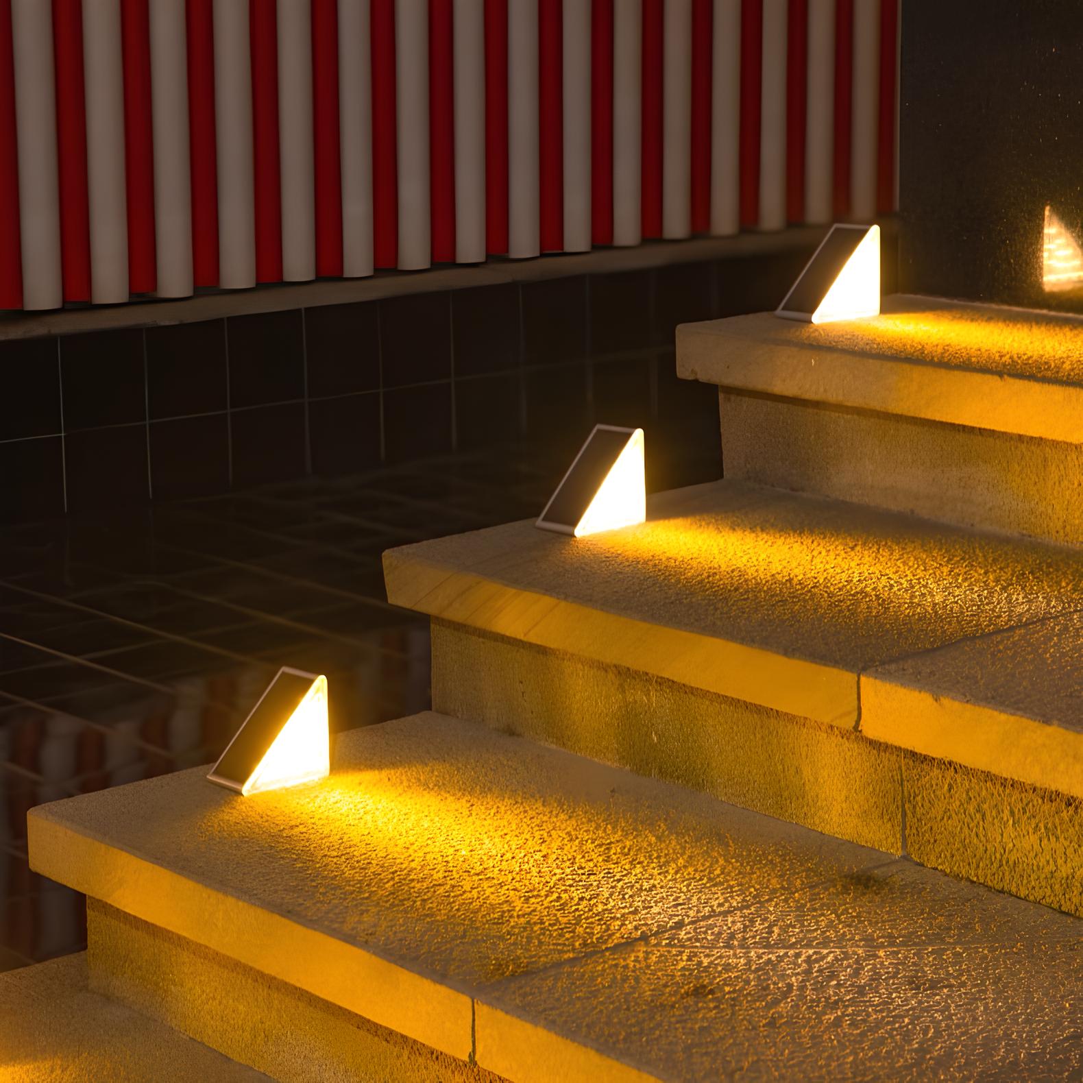 SUENTA Solarbetriebene Treppenbeleuchtung IP67 – Wasserdicht, LED, Einfache Montage