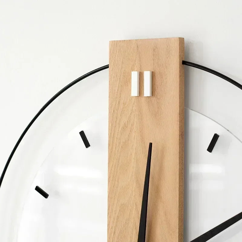 SUENTA Stille Wanduhr Aus Holz Mit Ruhigem Uhrwerk Minimal Design C