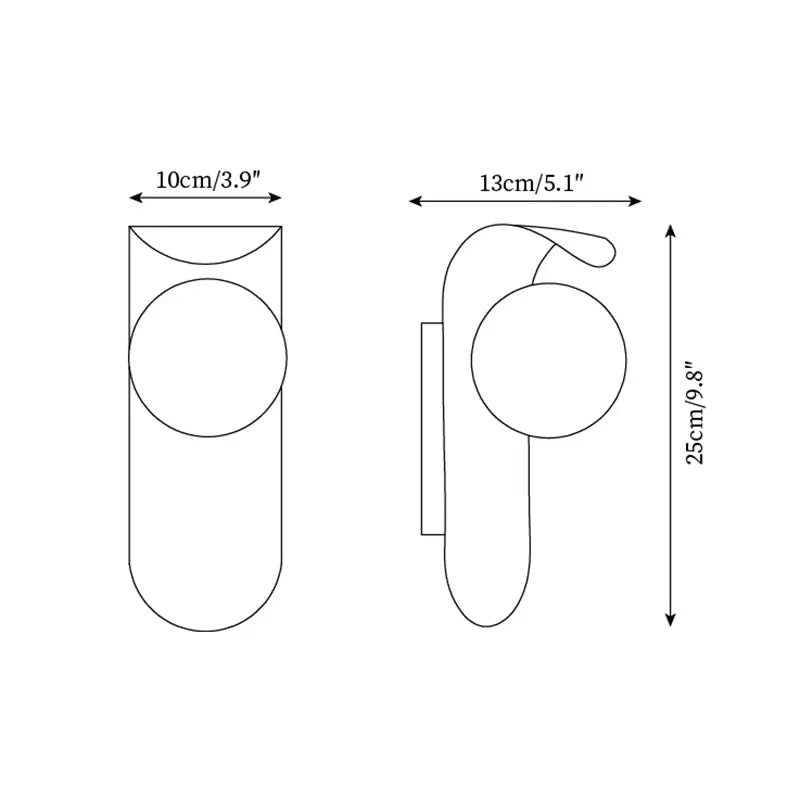 SUENTA Stilvolle Wandlampe in Schwarz mit Goldakzenten – Modernes Design